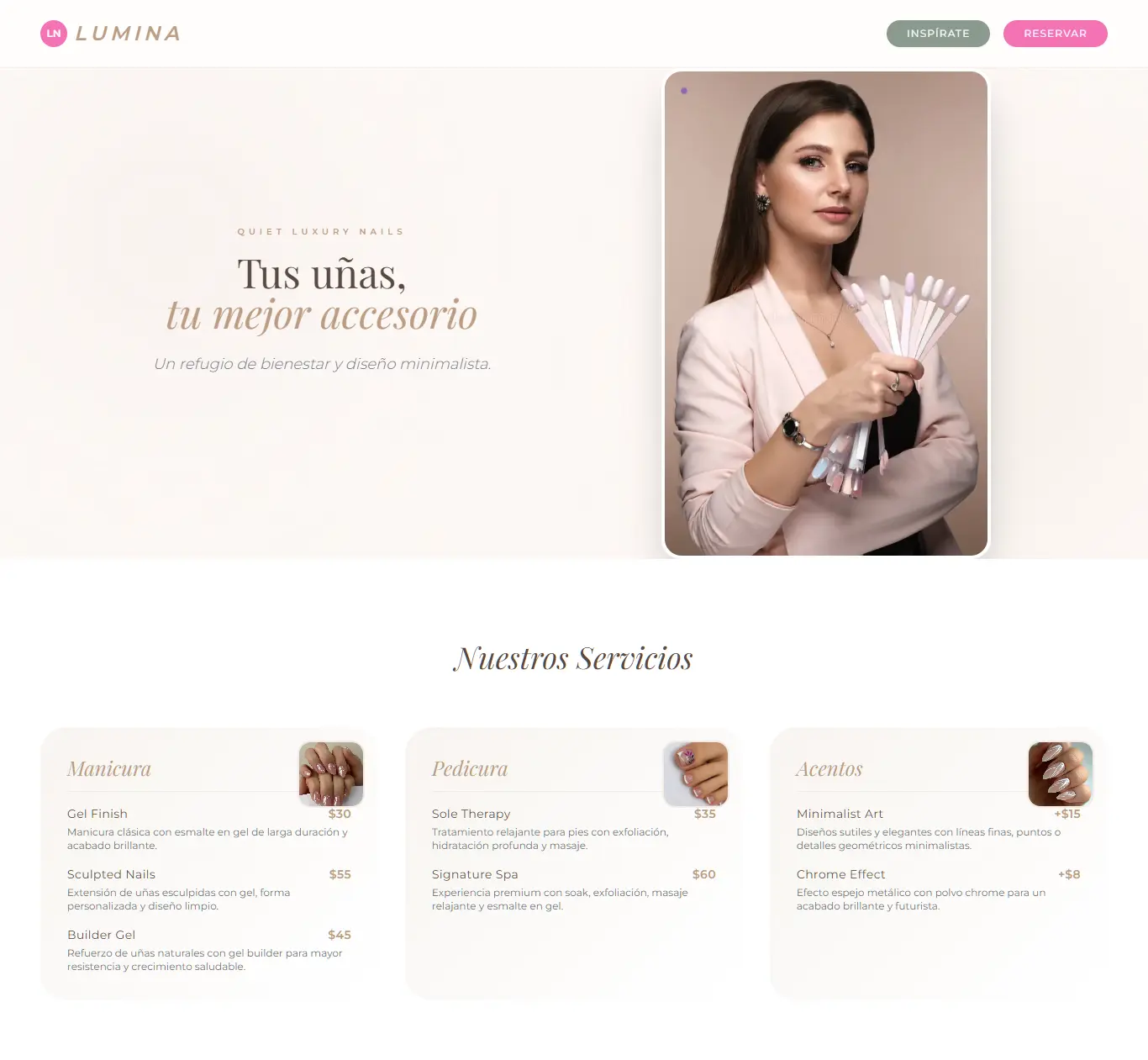 Lumina Nails & Studio Web